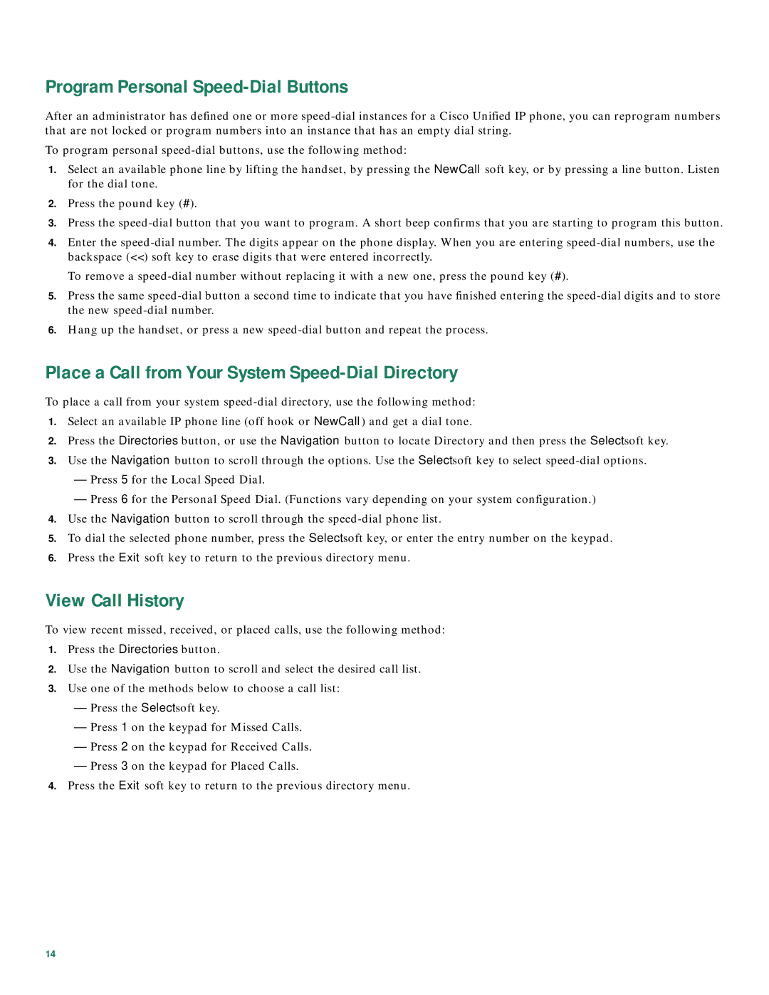 Cisco Systems 7906/7911G manual Program Personal Speed-Dial Buttons, Place a Call from Your System Speed-Dial Directory 