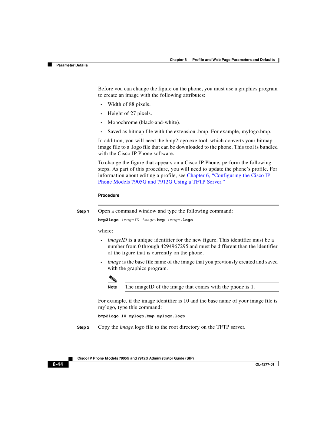 Cisco Systems 7905G, 7912G manual Open a command window and type the following command 