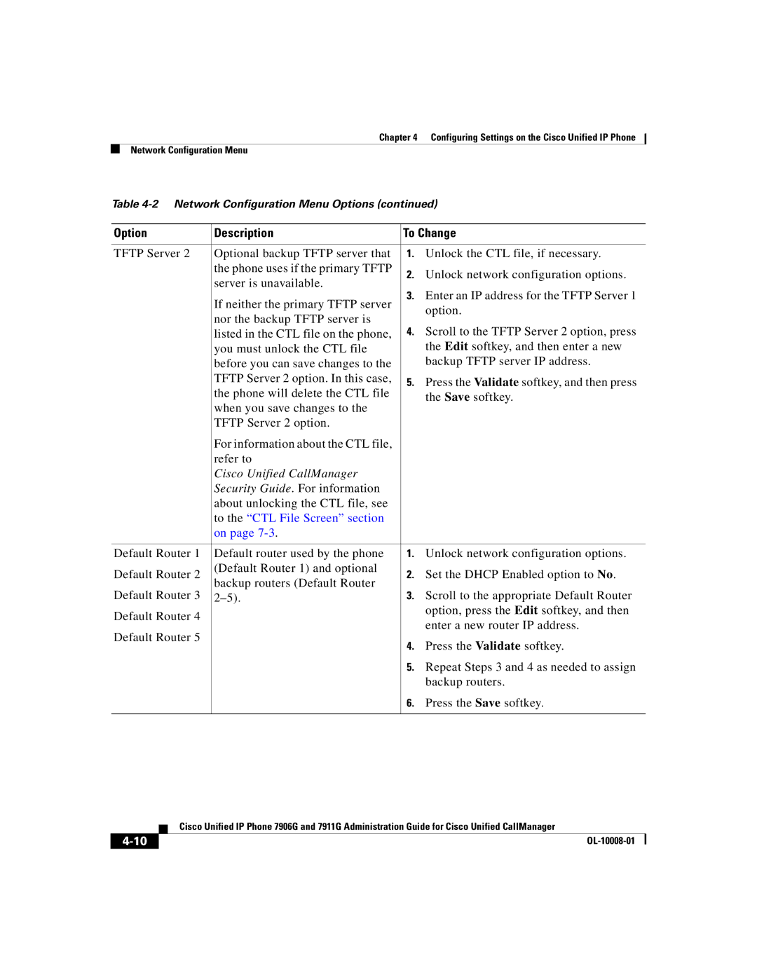 Cisco Systems 7906G, 7911G manual To the CTL File Screen section 