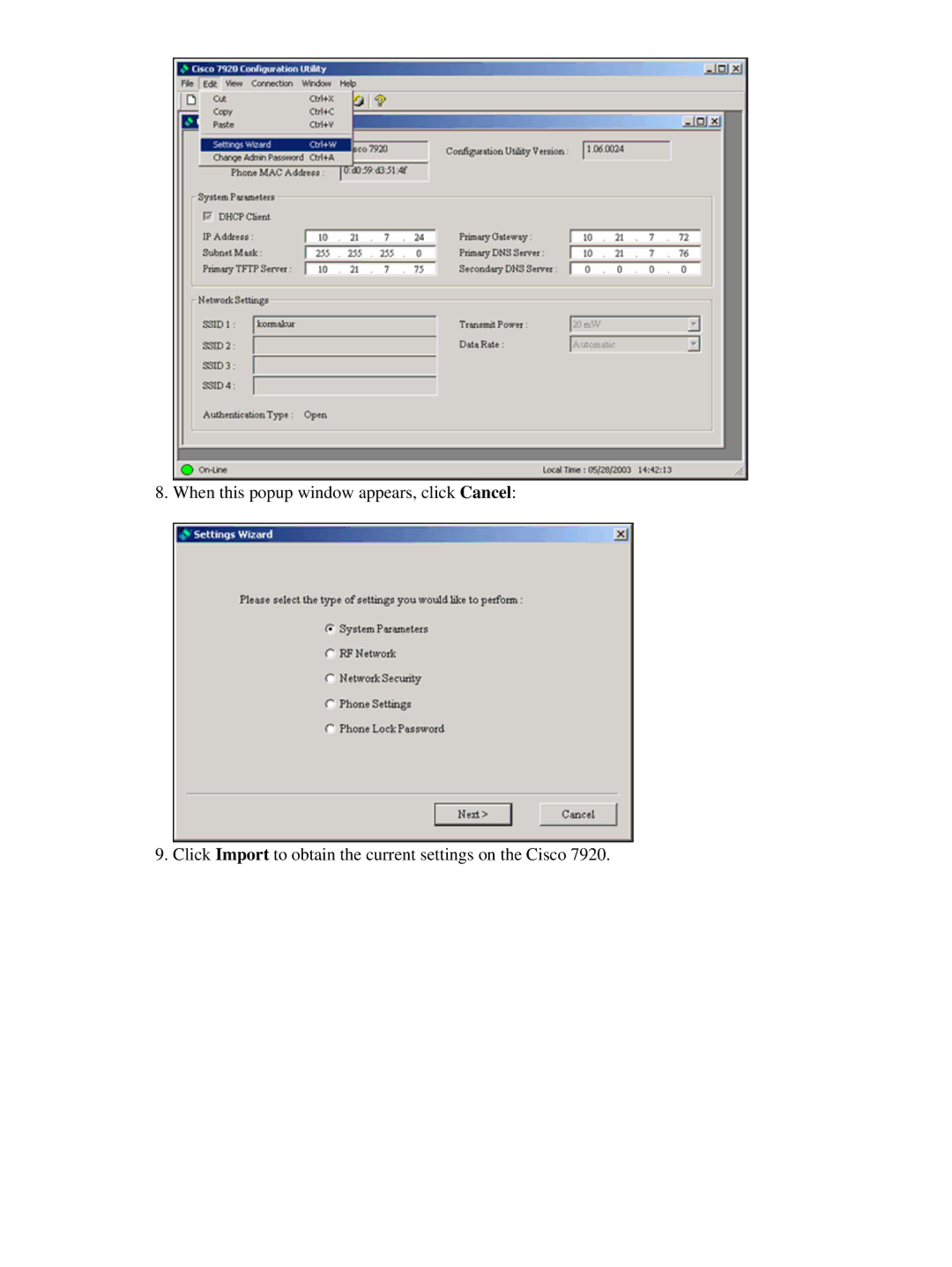 Cisco Systems 7920 appendix 