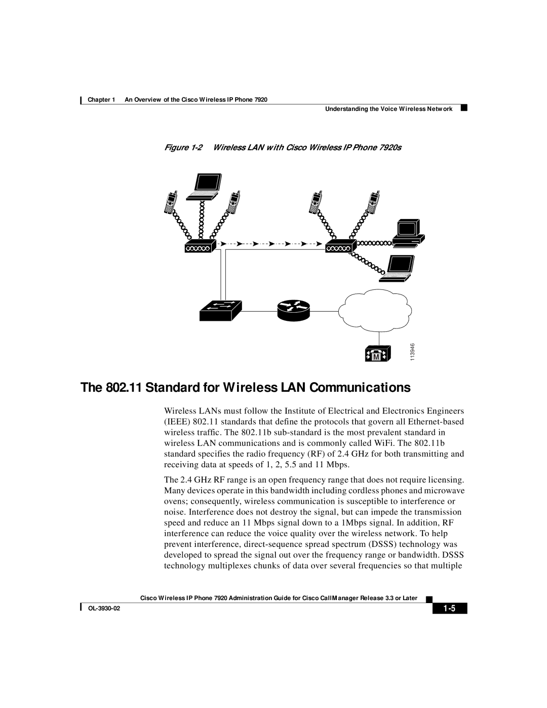 Cisco Systems manual Standard for Wireless LAN Communications, Wireless LAN with Cisco Wireless IP Phone 7920s 