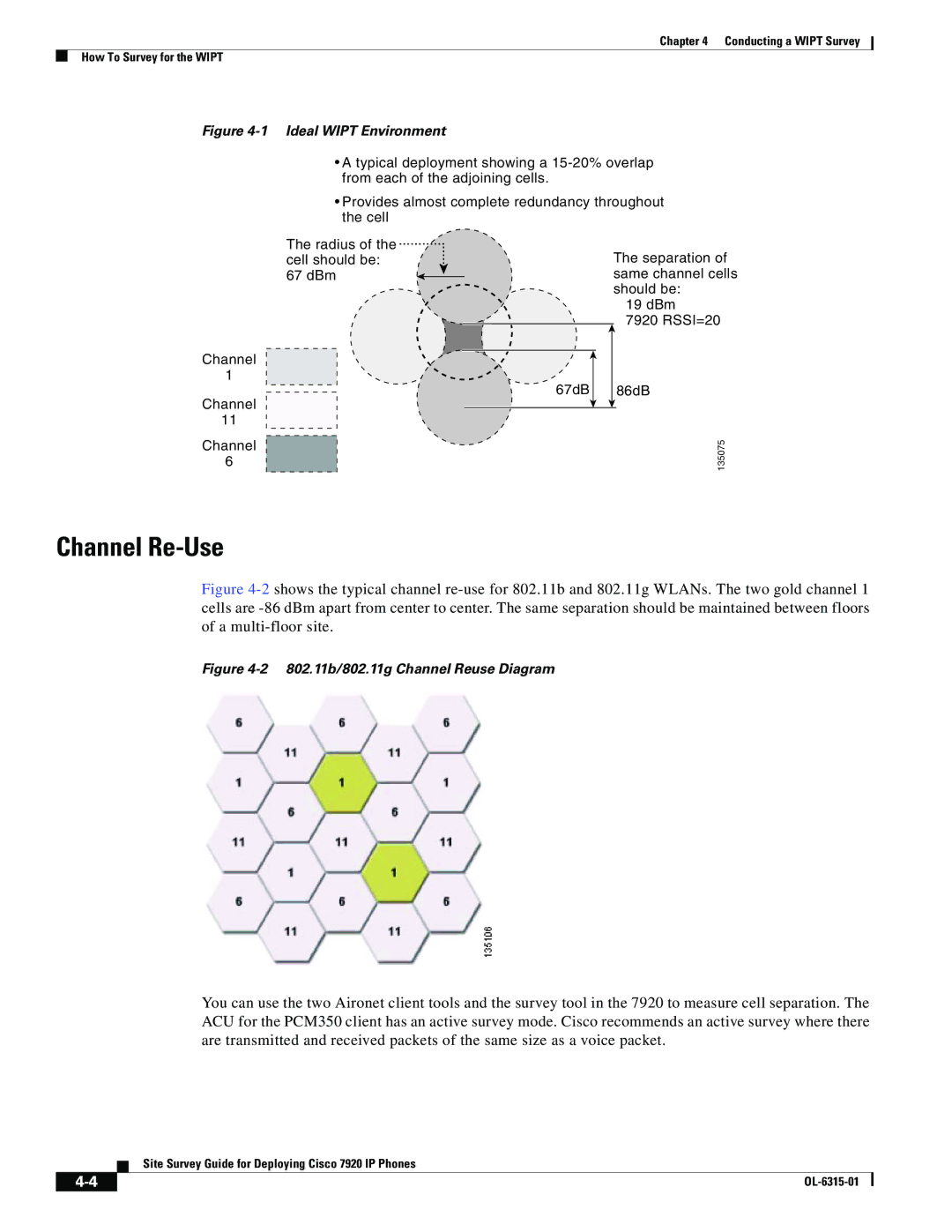 Cisco Systems 7920 manual Channel Re-Use, 802.11b/802.11g Channel Reuse Diagram 
