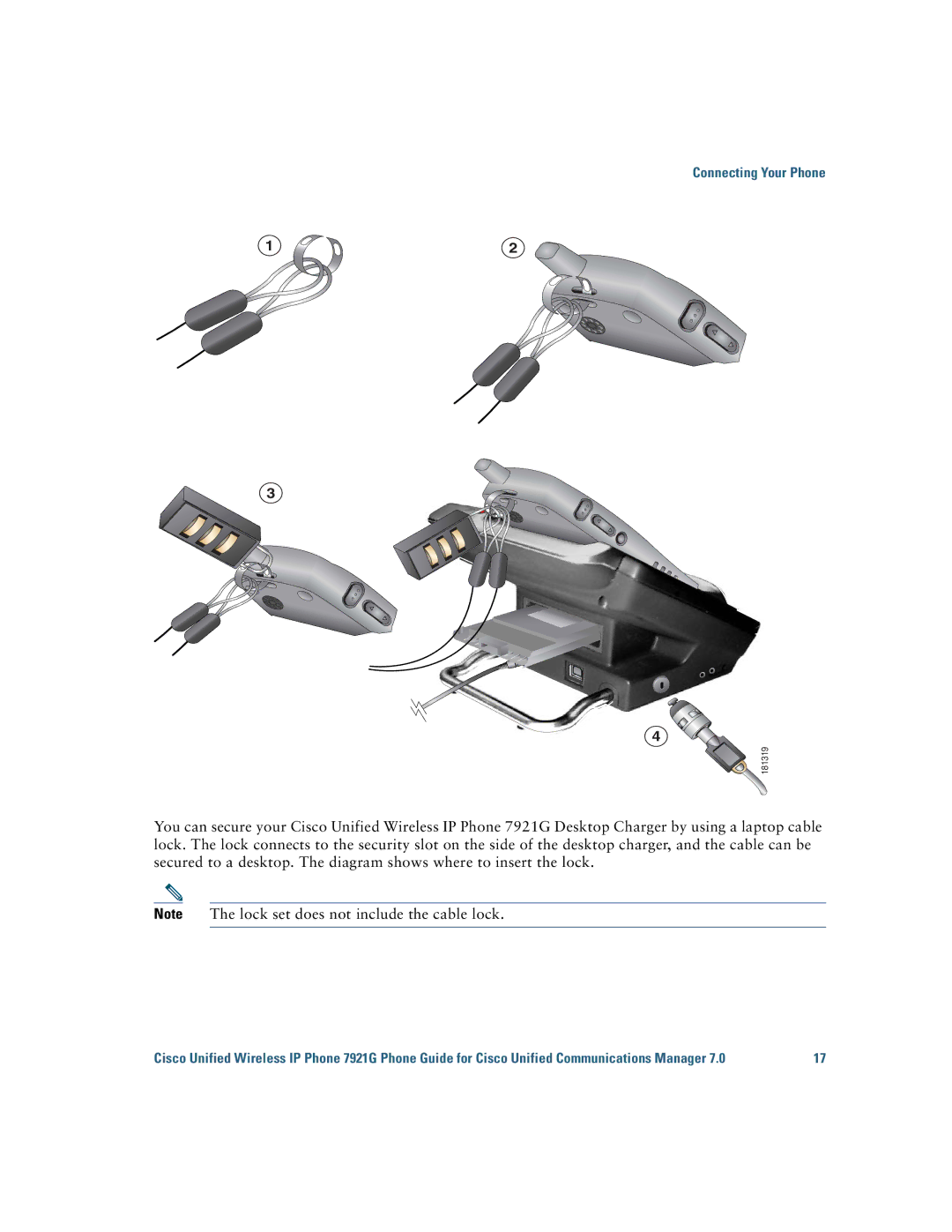 Cisco Systems 7921G manual 181319 