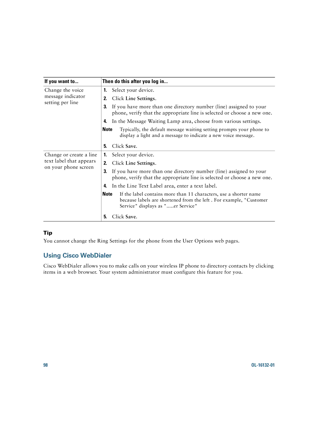 Cisco Systems 7925G manual Using Cisco WebDialer 