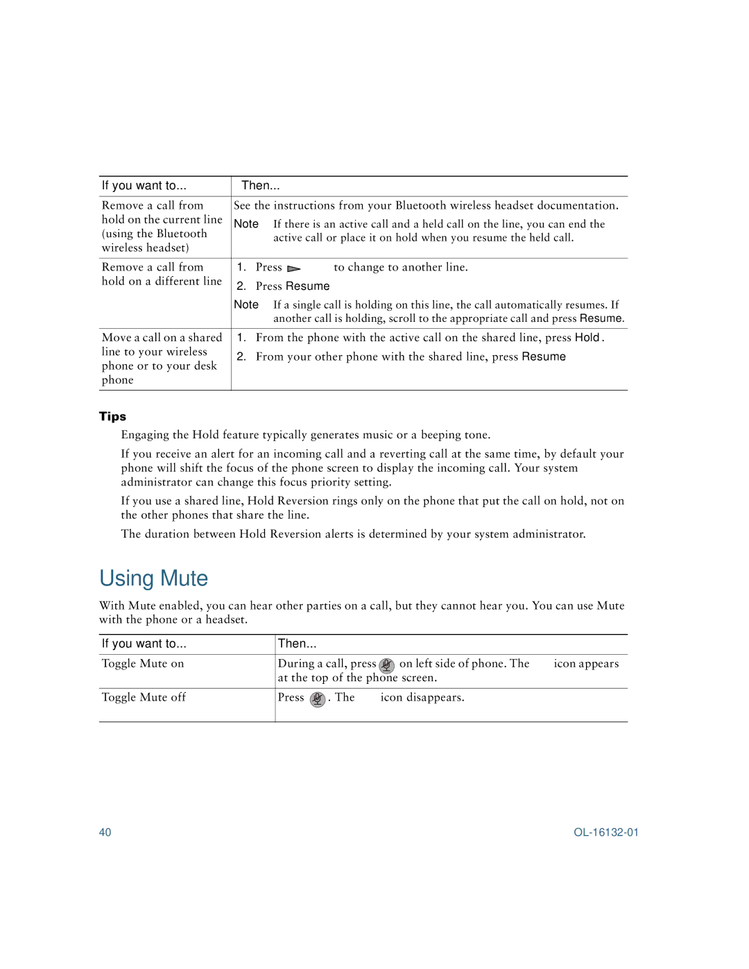 Cisco Systems 7925G manual Using Mute 