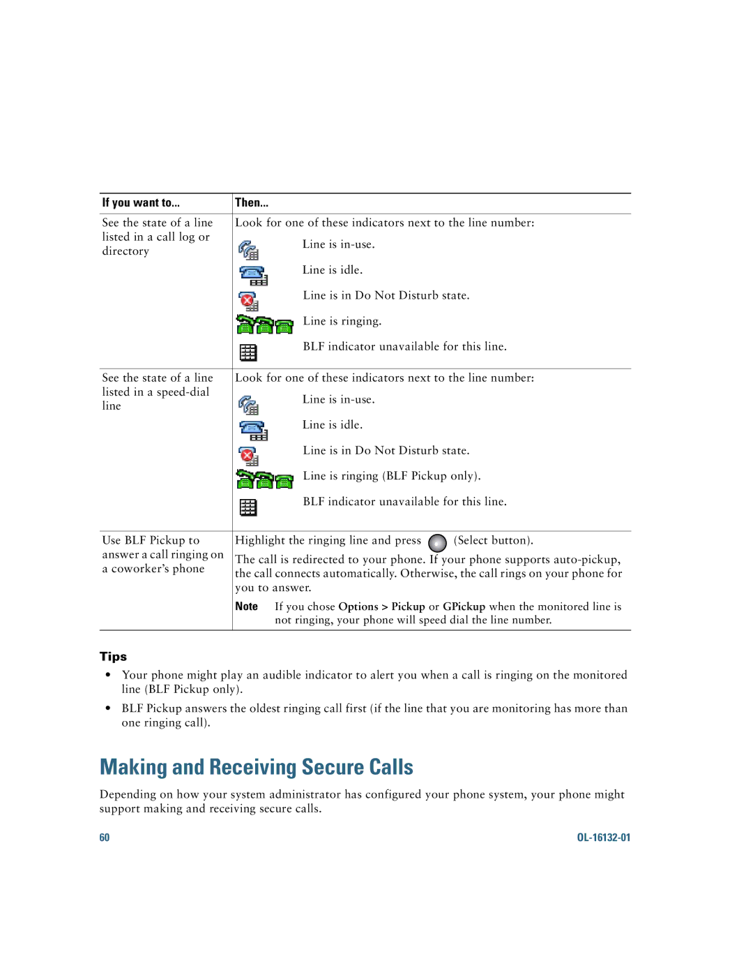 Cisco Systems 7925G manual Making and Receiving Secure Calls 