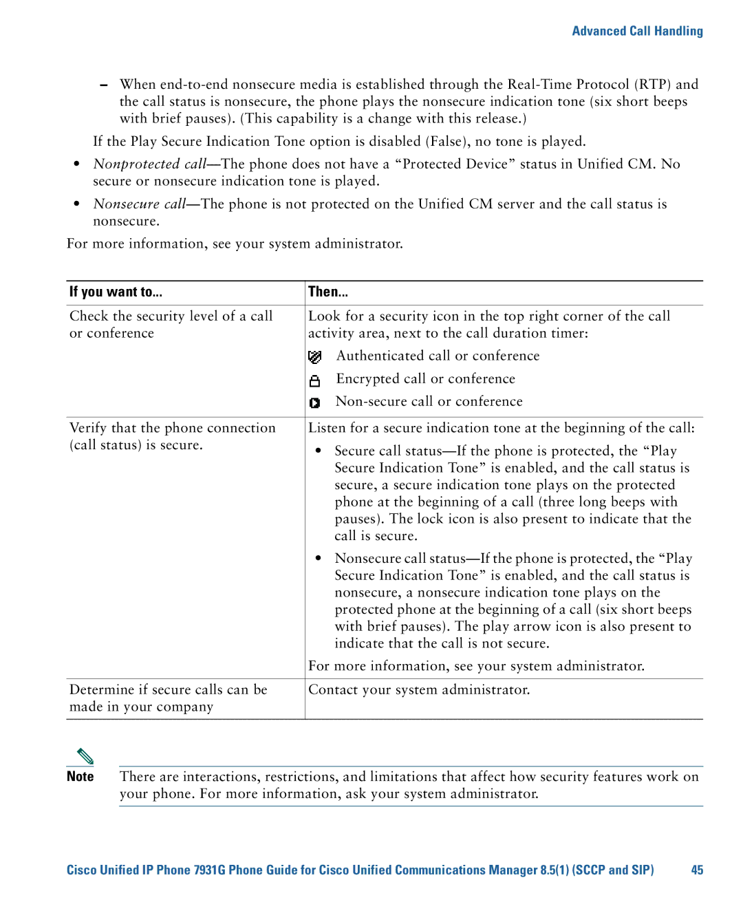 Cisco Systems 7931G manual Advanced Call Handling 