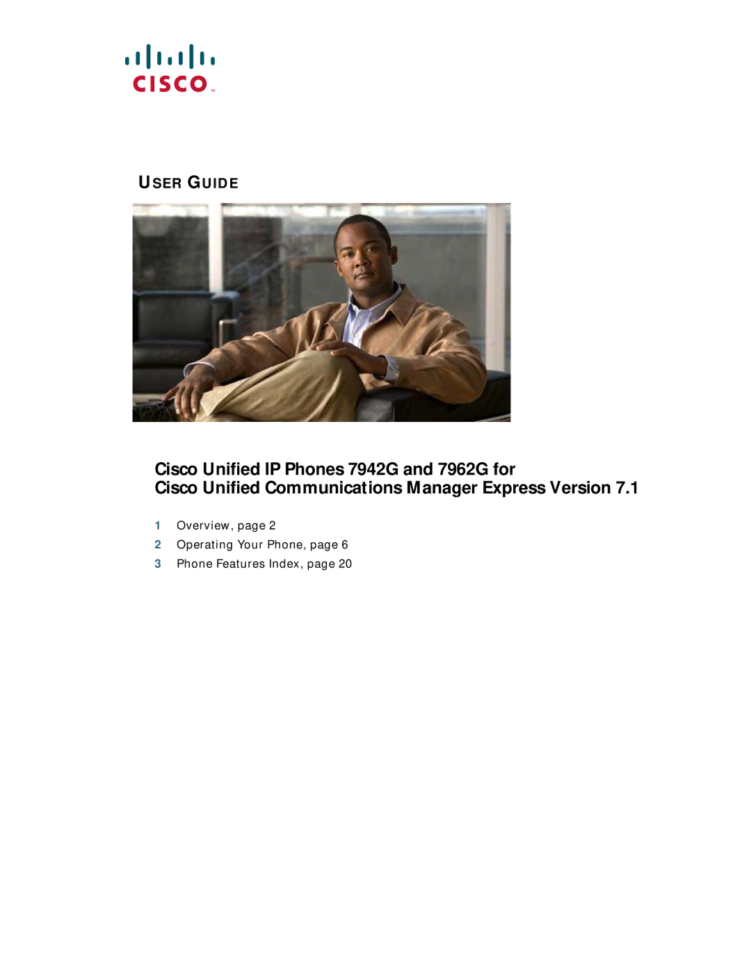 Cisco Systems 7962G, 7942G manual User Guide 