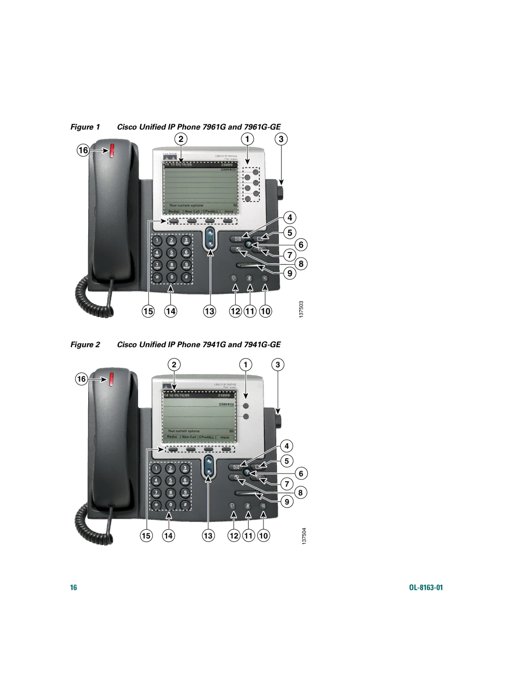 Cisco Systems 7961G/7961G-GE, 7941G/7941G-GE warranty Cisco Unified IP Phone 7961G and 7961G-GE 