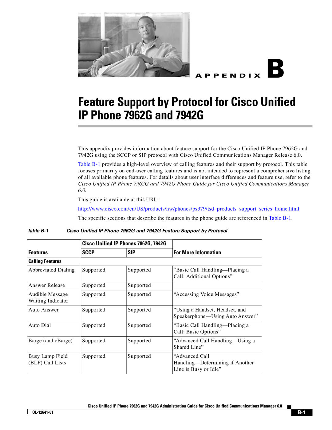 Cisco Systems 7962G appendix P E N D I X B 