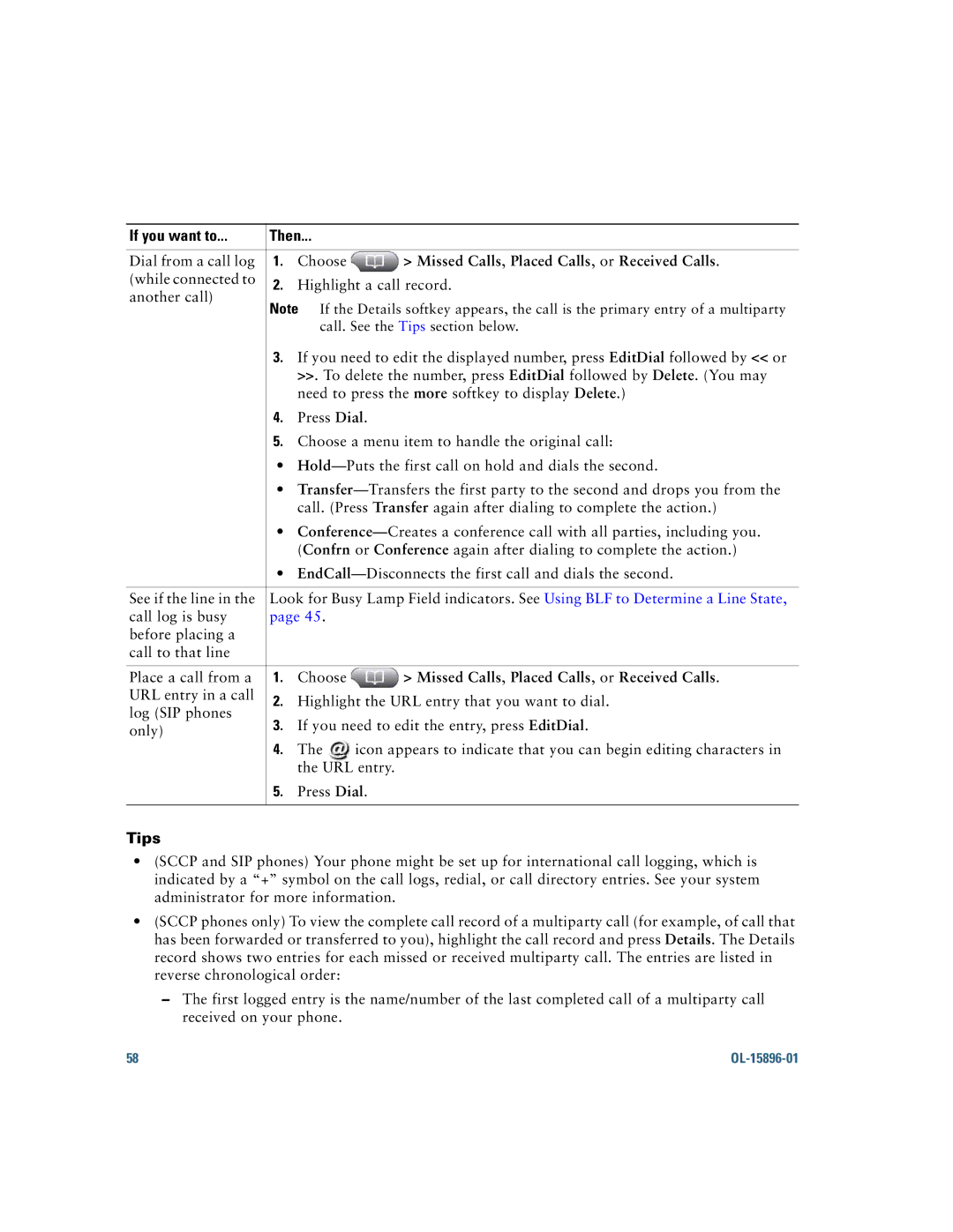 Cisco Systems 7965G, 7945G manual Tips 