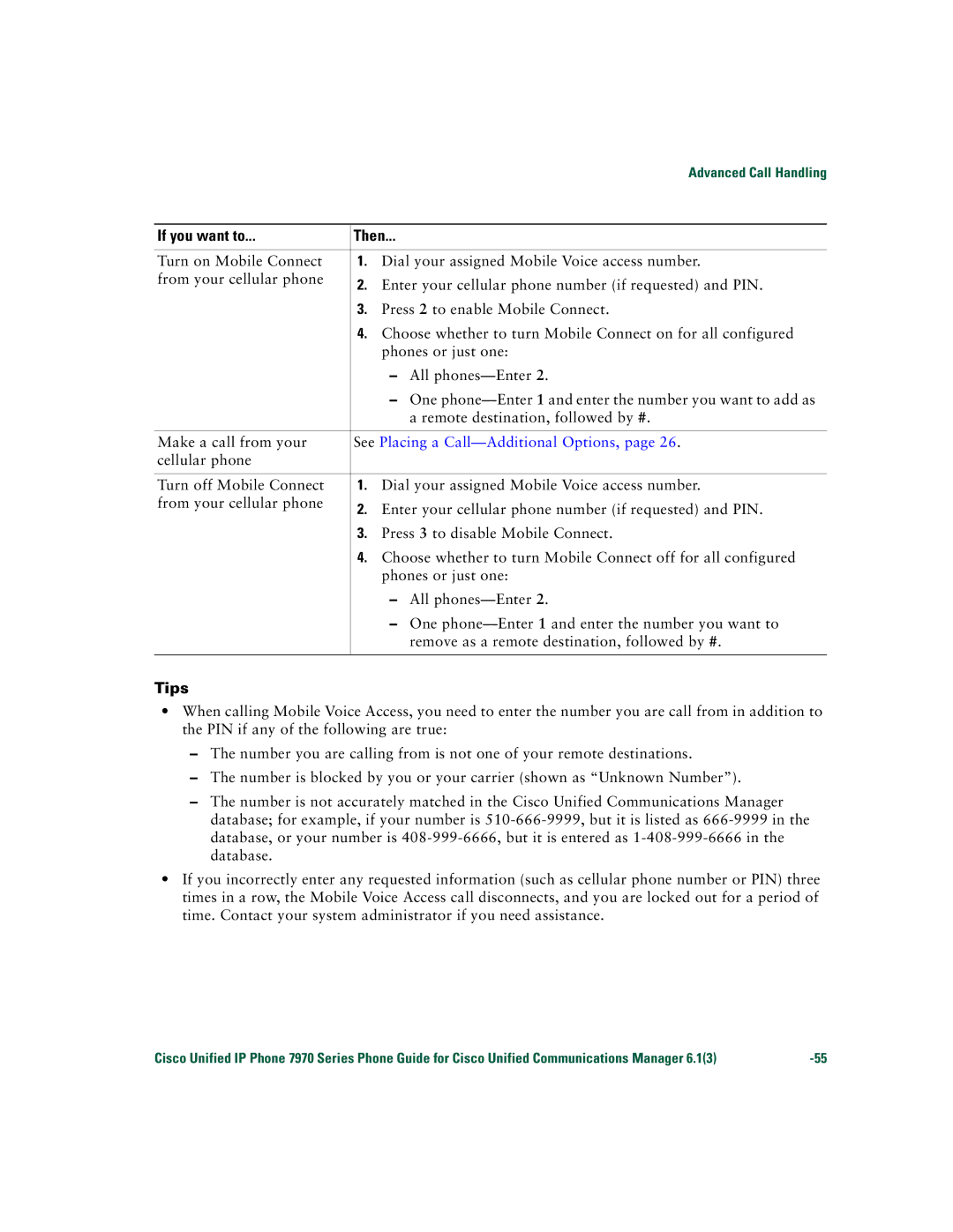 Cisco Systems 7970 Series manual See Placing a Call-Additional Options 