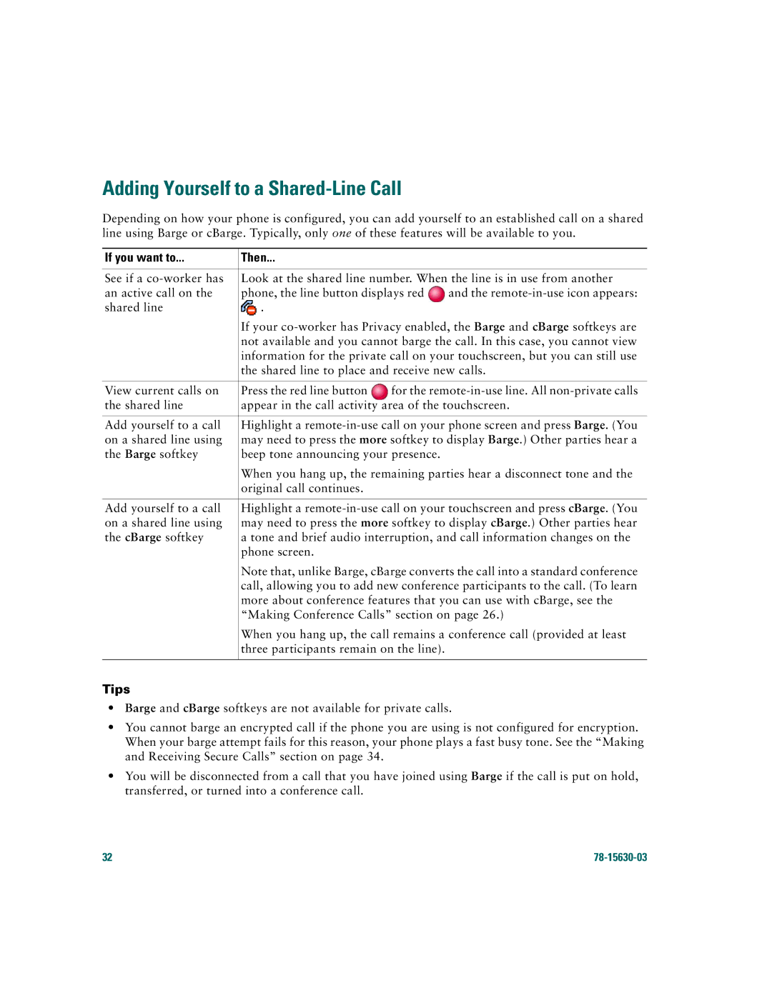 Cisco Systems 7970 warranty Adding Yourself to a Shared-Line Call 