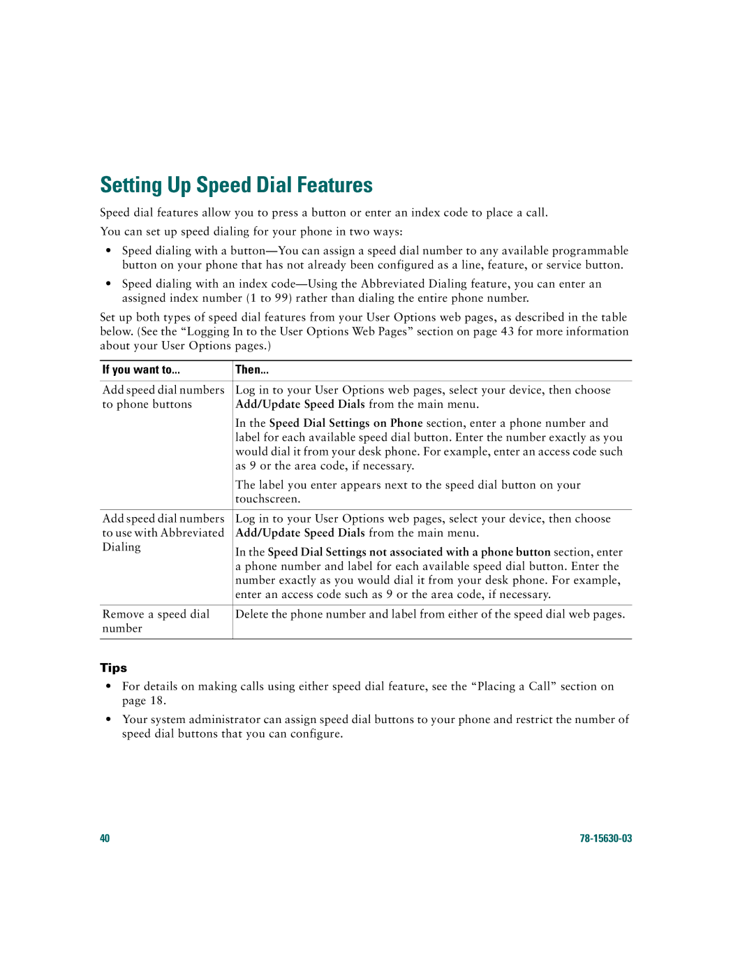 Cisco Systems 7970 warranty Setting Up Speed Dial Features, Add/Update Speed Dials from the main menu 