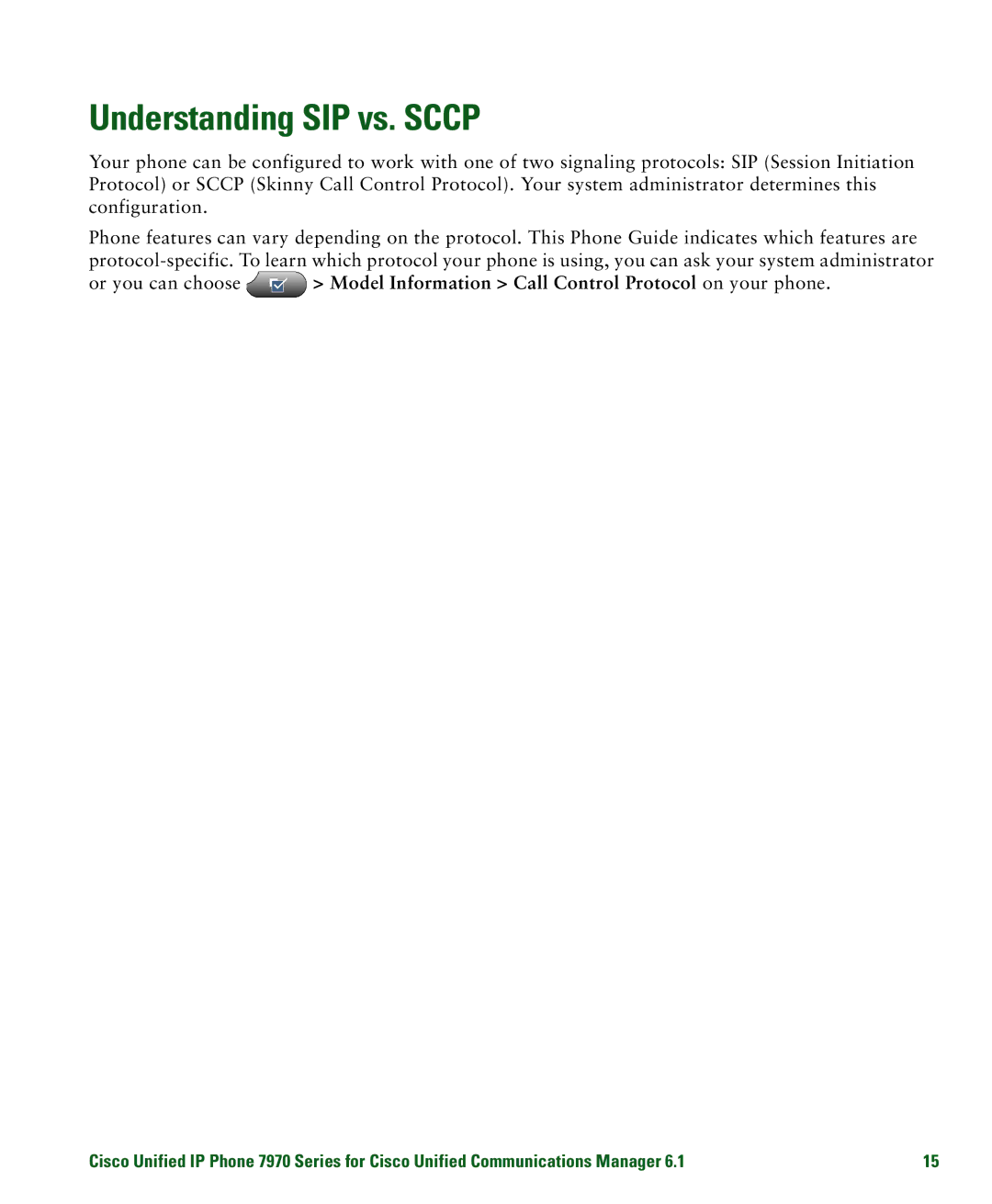 Cisco Systems 7970 manual Understanding SIP vs. Sccp 