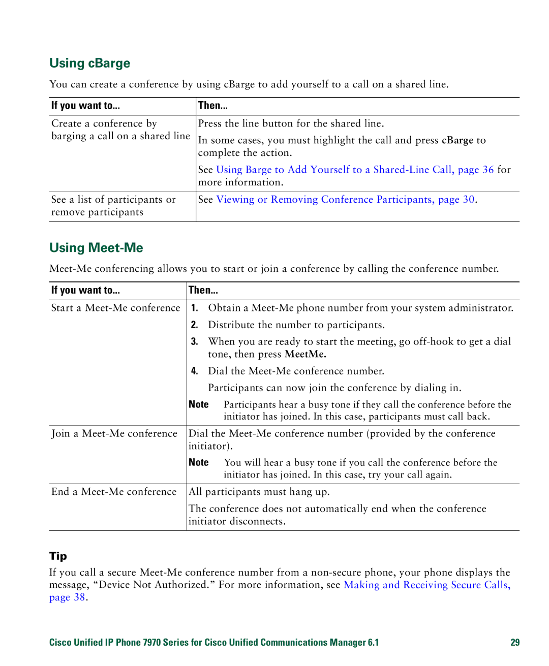 Cisco Systems 7970 manual Using cBarge 