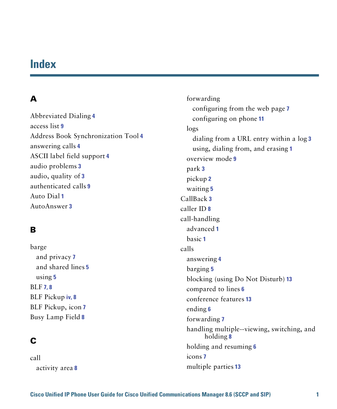 Cisco Systems 7975G, 7970G manual Index 