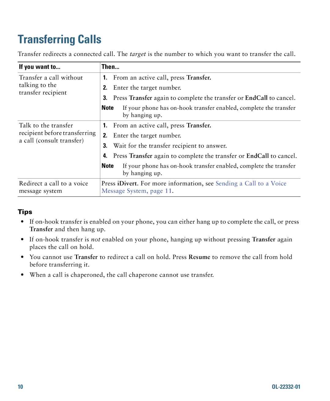 Cisco Systems 7970G, 7975G manual Transferring Calls, Message System 