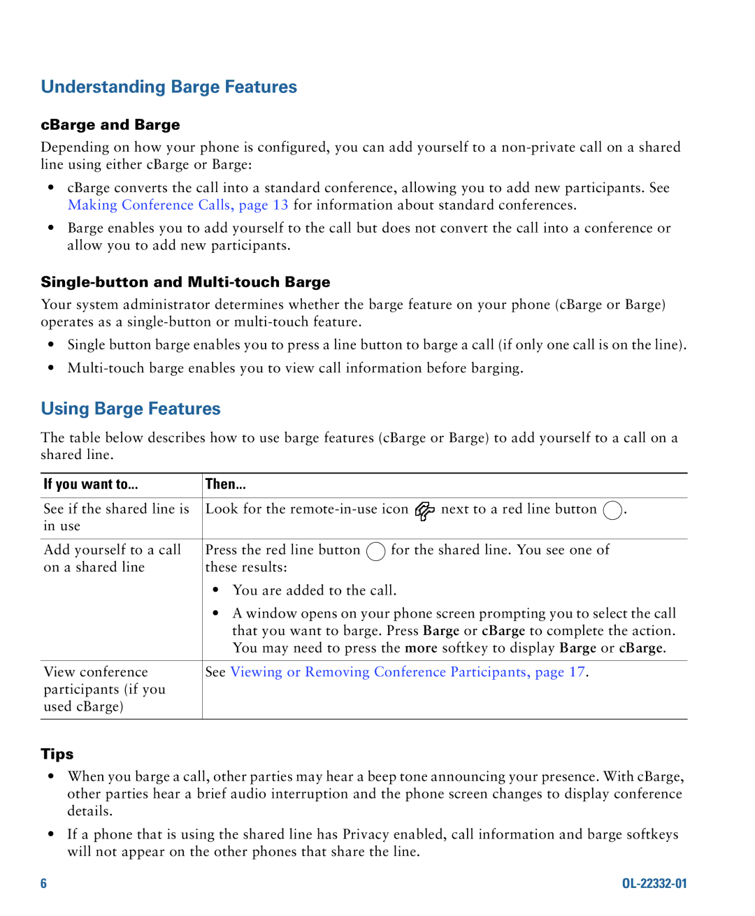 Cisco Systems 7970G, 7975G manual CBarge and Barge, Single-button and Multi-touch Barge 