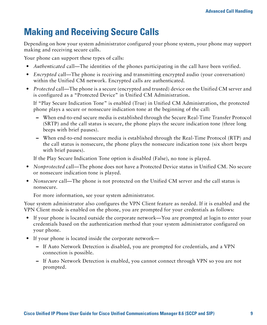 Cisco Systems 7975G, 7970G manual Making and Receiving Secure Calls 