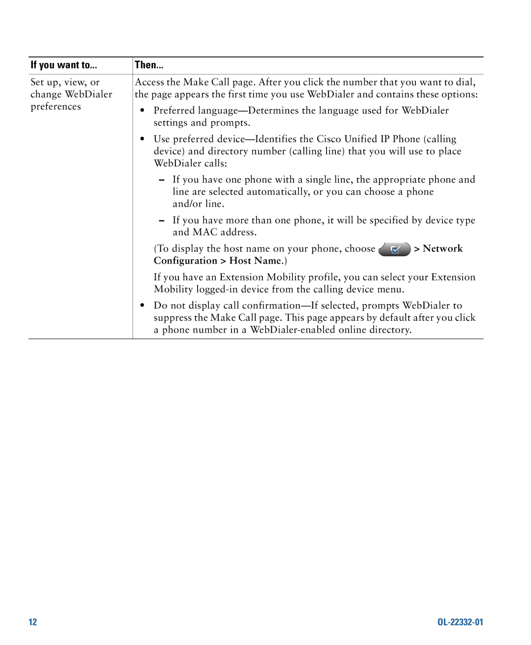 Cisco Systems 7970G, 7975G manual Network, Configuration Host Name 