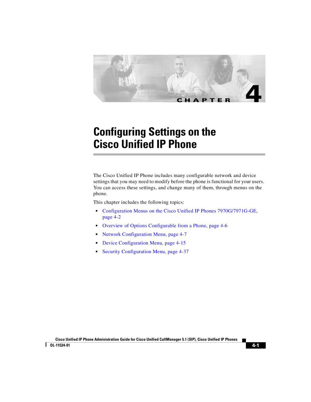 Cisco Systems 7970G manual Configuring Settings on Cisco Unified IP Phone 