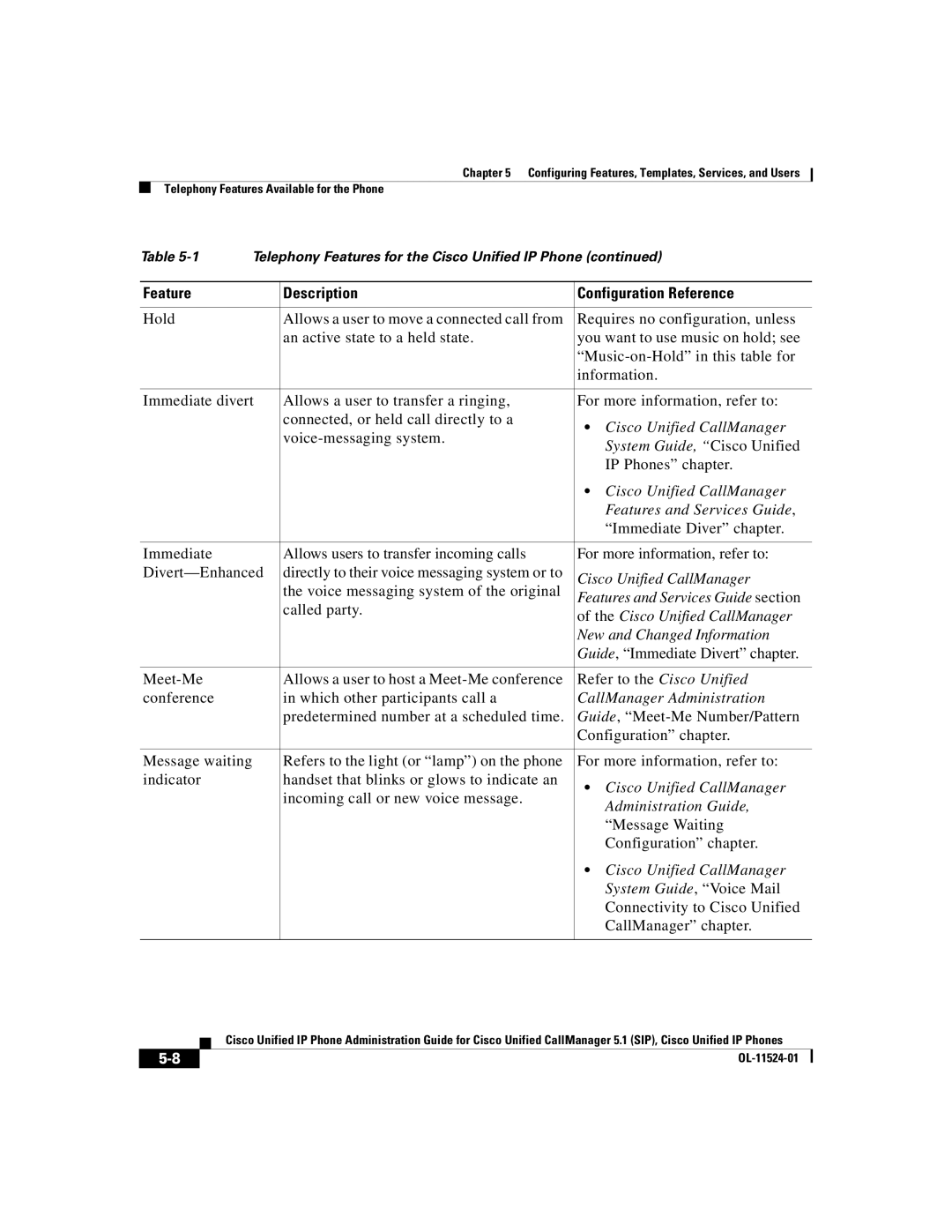 Cisco Systems 7970G manual Features and Services Guide section, New and Changed Information 