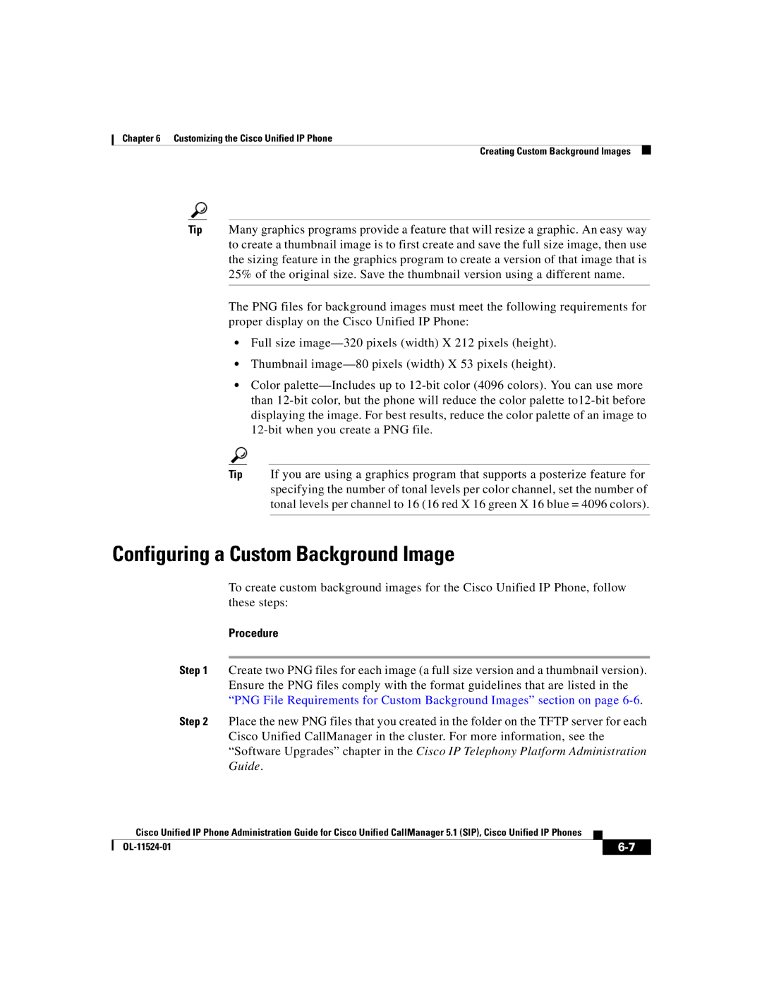 Cisco Systems 7970G manual Configuring a Custom Background Image, Procedure 