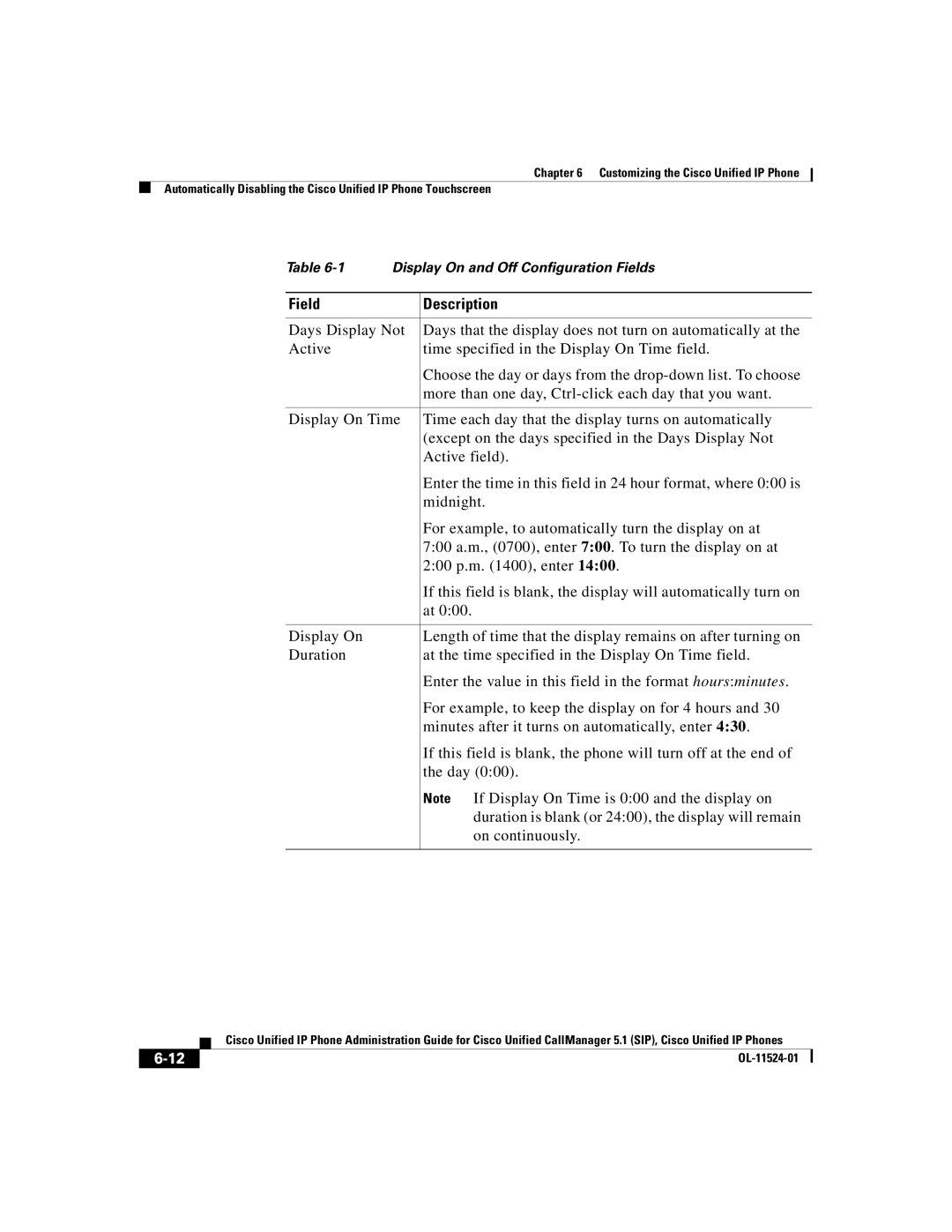 Cisco Systems 7970G manual Field Description 