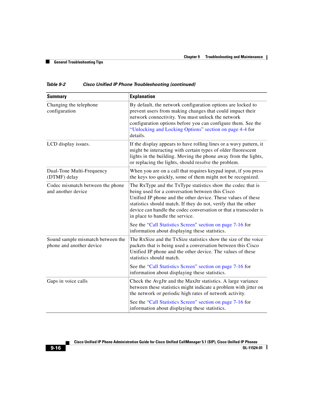 Cisco Systems 7970G manual Unlocking and Locking Options section on page 4-4 for 