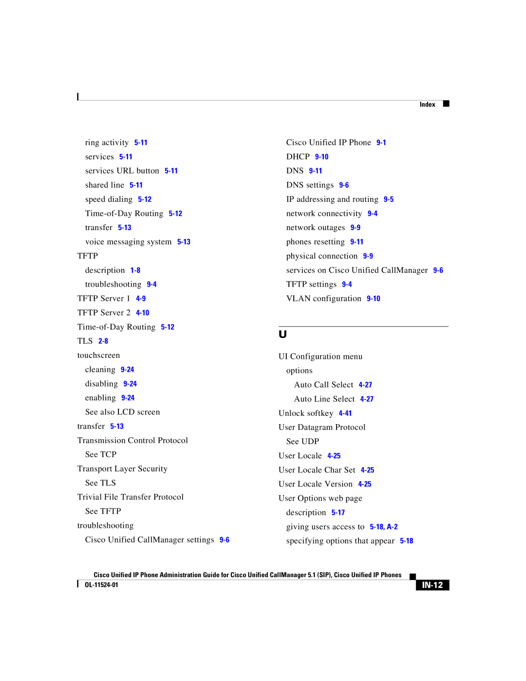 Cisco Systems 7970G manual IN-12 