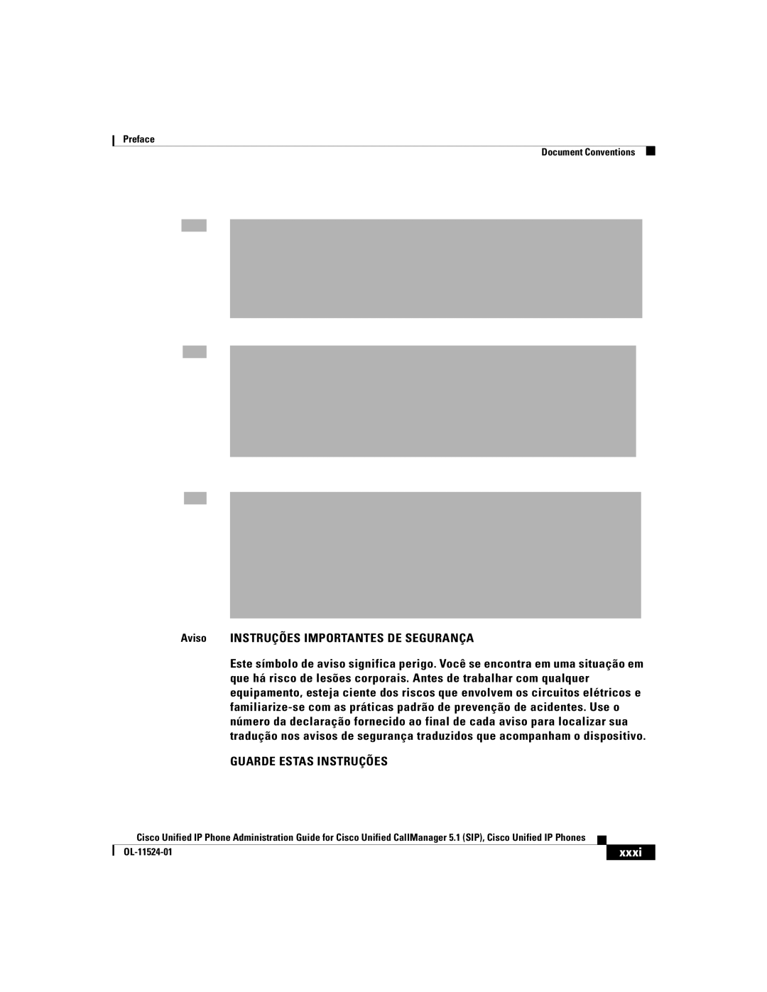 Cisco Systems 7970G manual Xxxi 