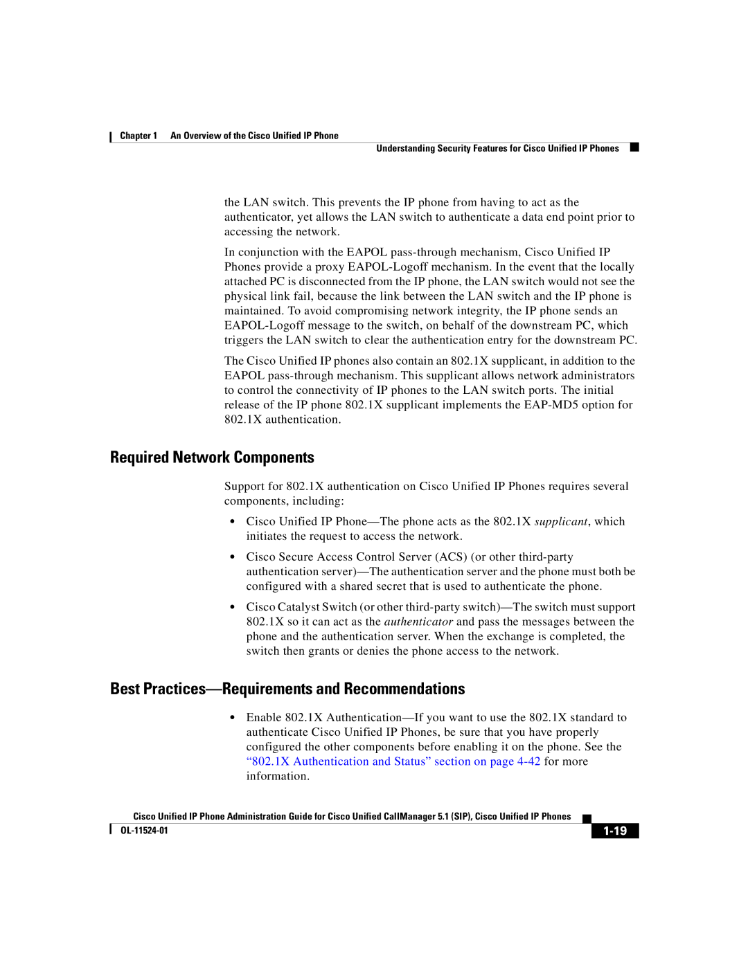 Cisco Systems 7970G manual Required Network Components 