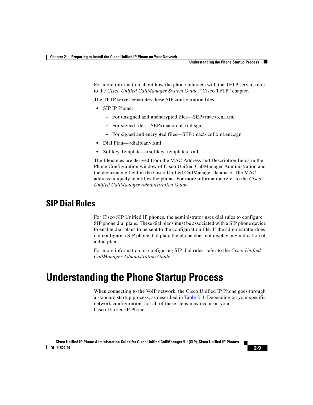 Cisco Systems 7970G manual Understanding the Phone Startup Process, SIP Dial Rules 