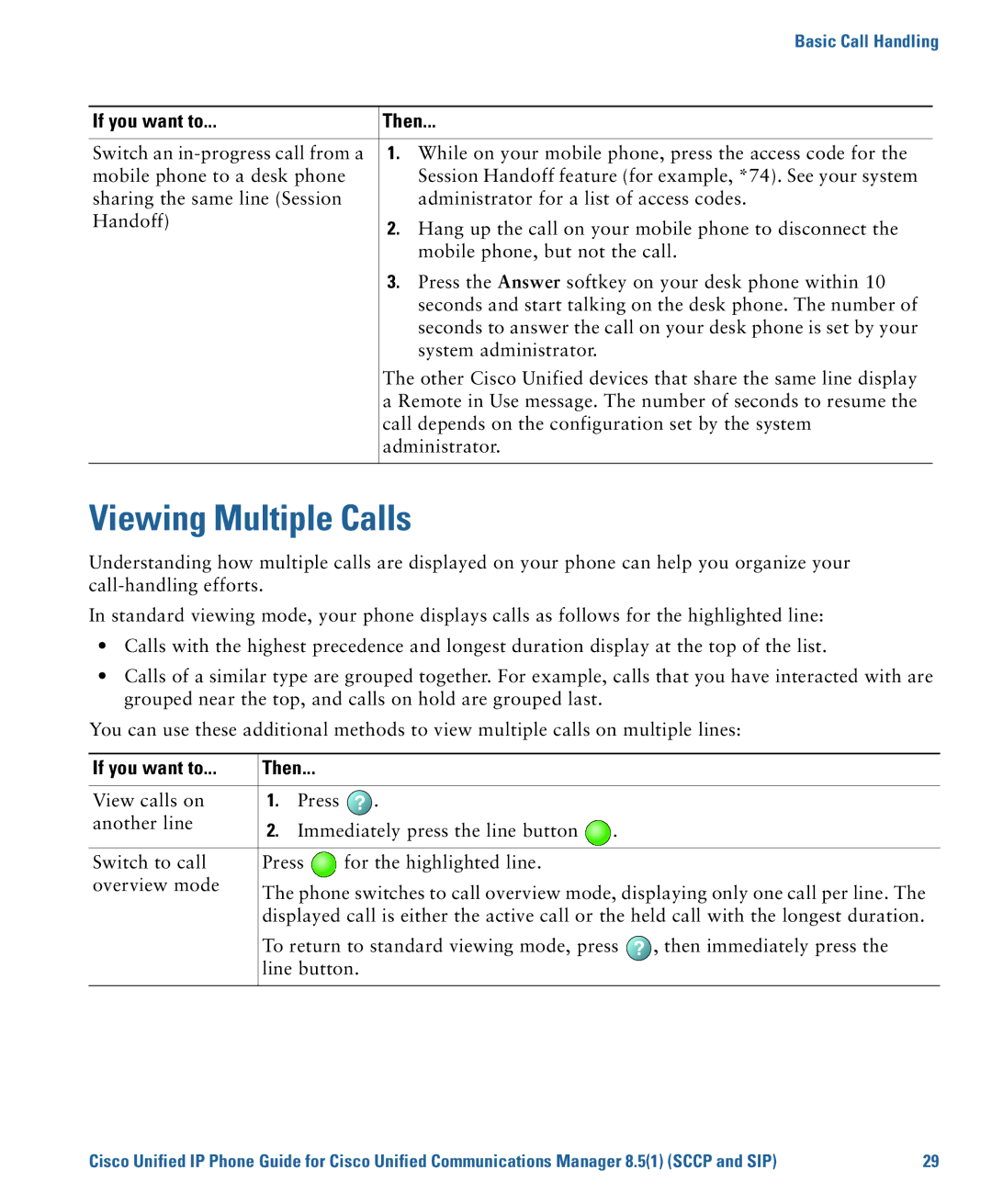 Cisco Systems 7975G manual Viewing Multiple Calls 