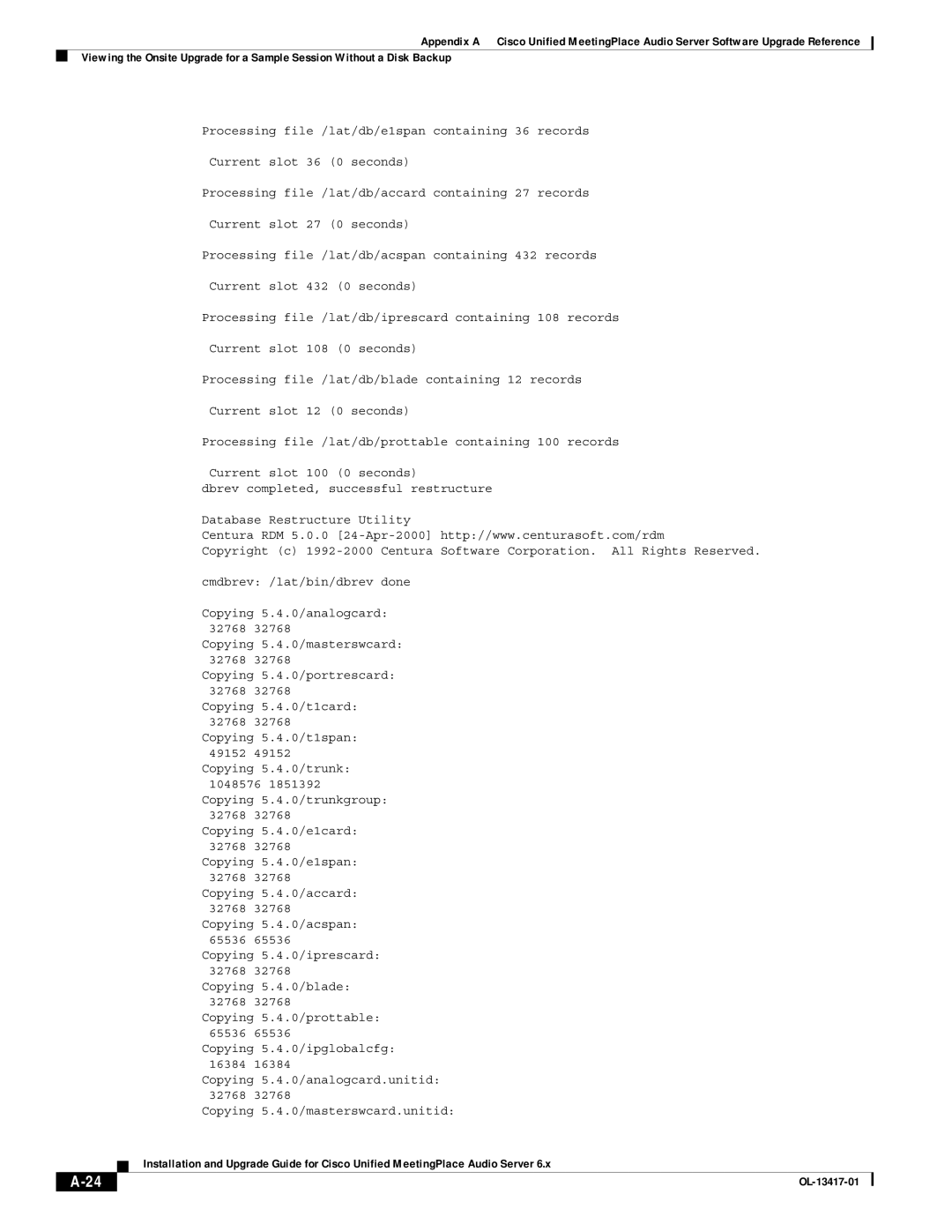 Cisco Systems 8, 700 MHz manual Copying 5.4.0/masterswcard 