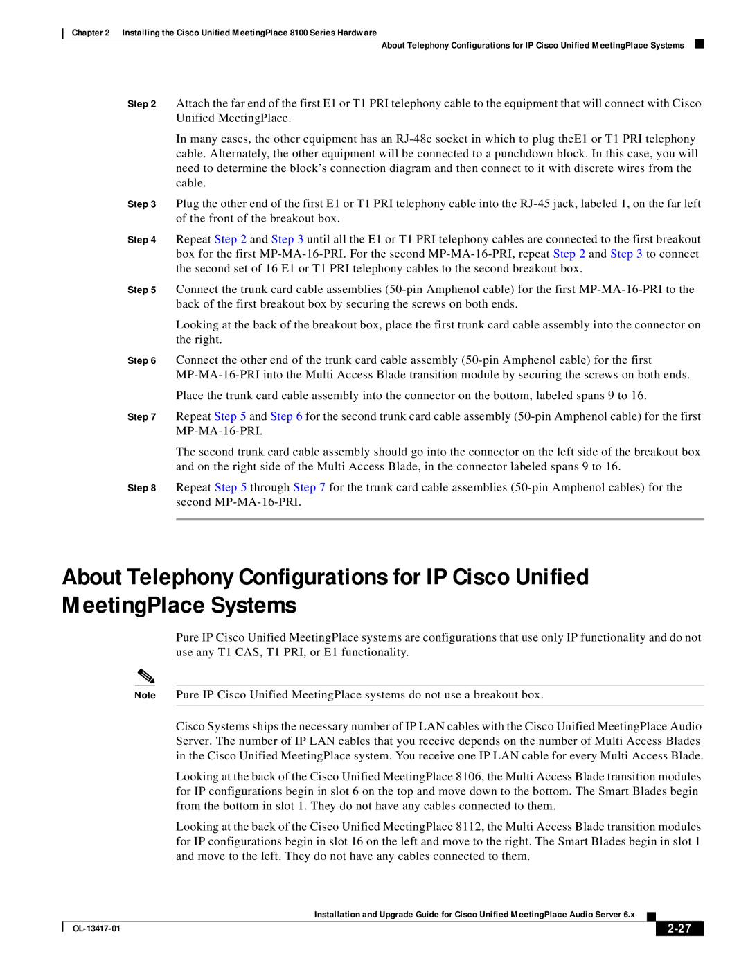 Cisco Systems 700 MHz, 8 manual OL-13417-01 