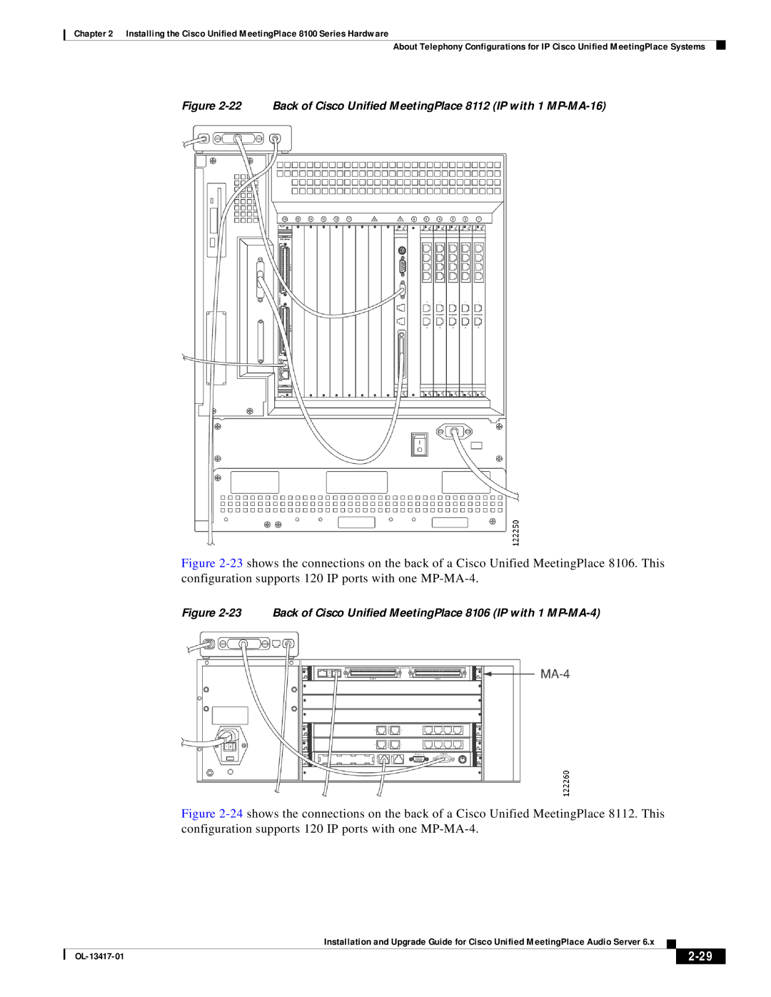 Cisco Systems 700 MHz manual Back of Cisco Unified MeetingPlace 8106 IP with 1 MP-MA-4 