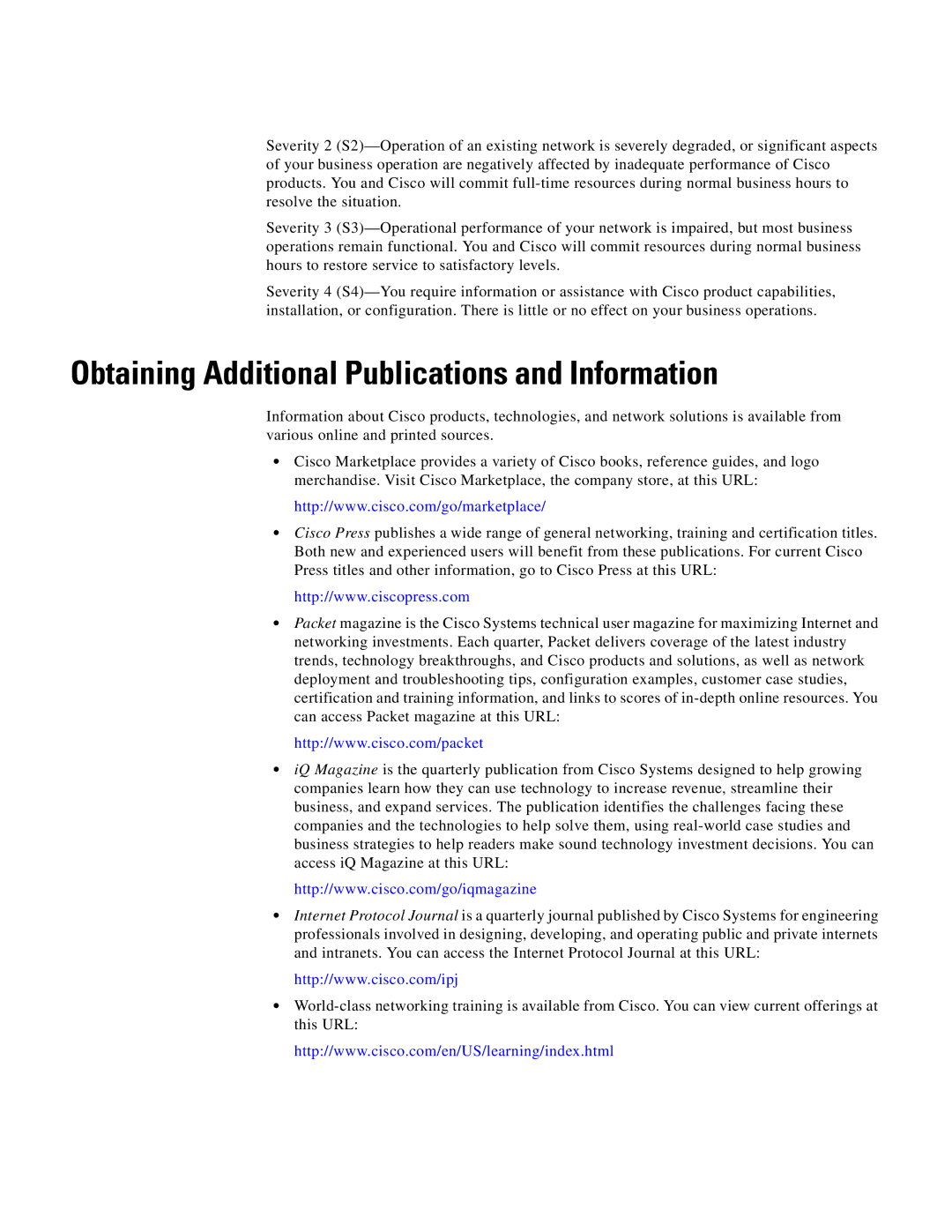 Cisco Systems 802, 804 manual Obtaining Additional Publications and Information 