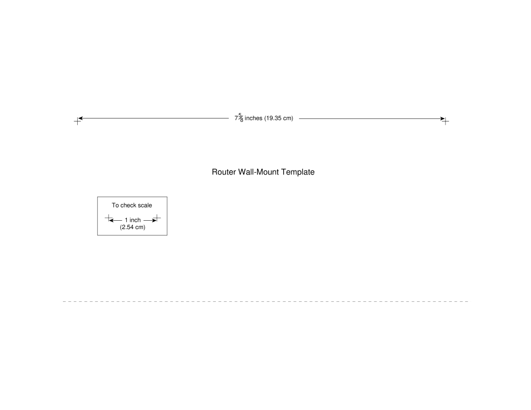 Cisco Systems 806 manual Router Wall-Mount Template 