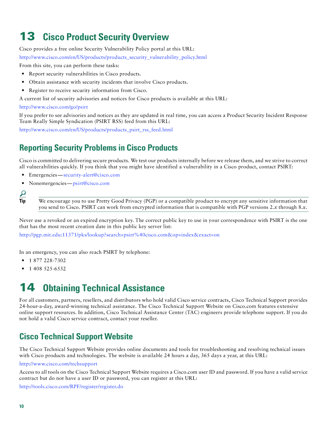 Cisco Systems 811, 813 quick start Cisco Product Security Overview, Obtaining Technical Assistance 