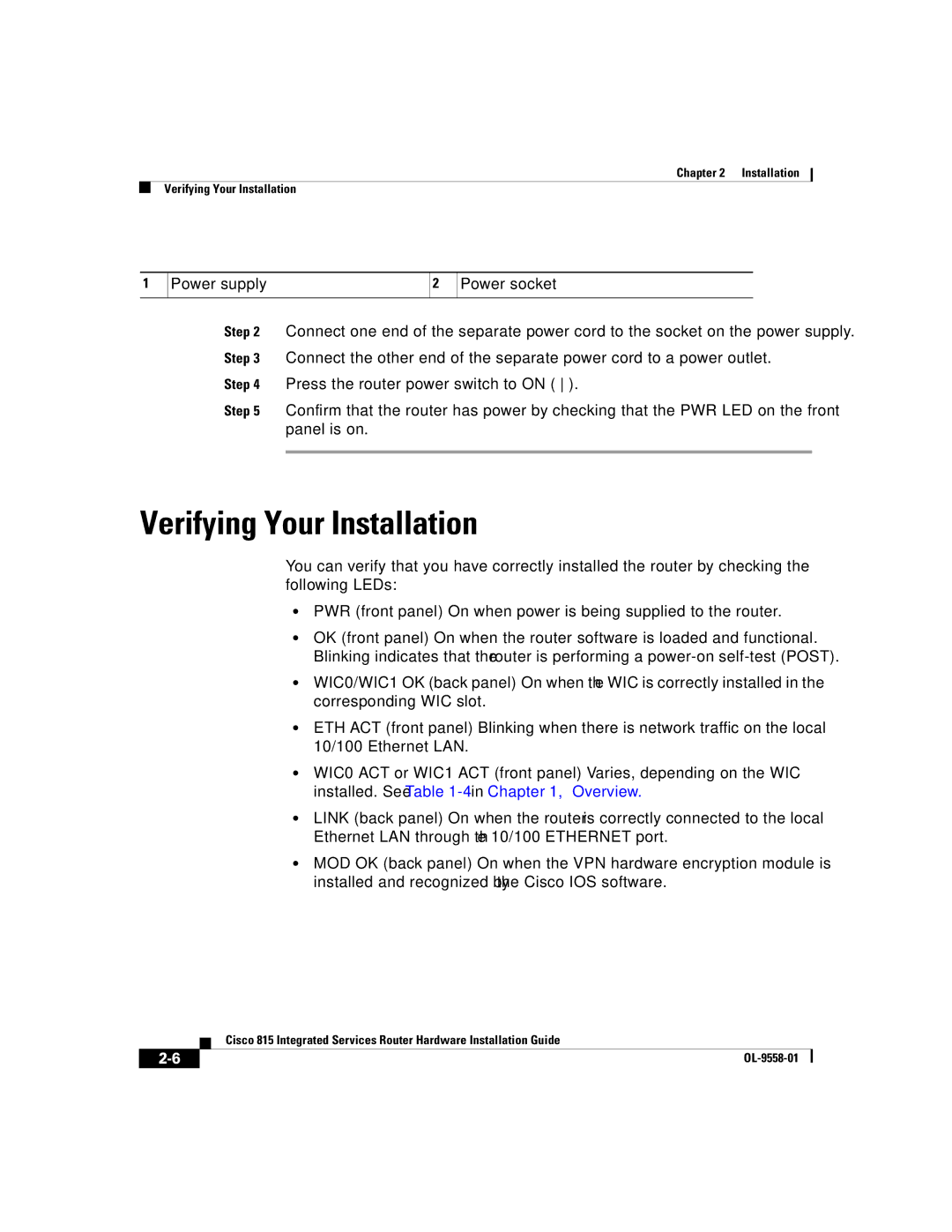 Cisco Systems 815 manual Verifying Your Installation 