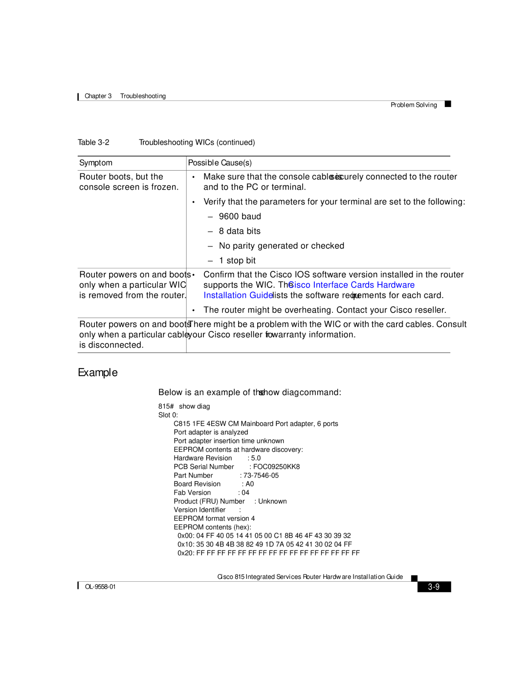 Cisco Systems 815 manual Example 