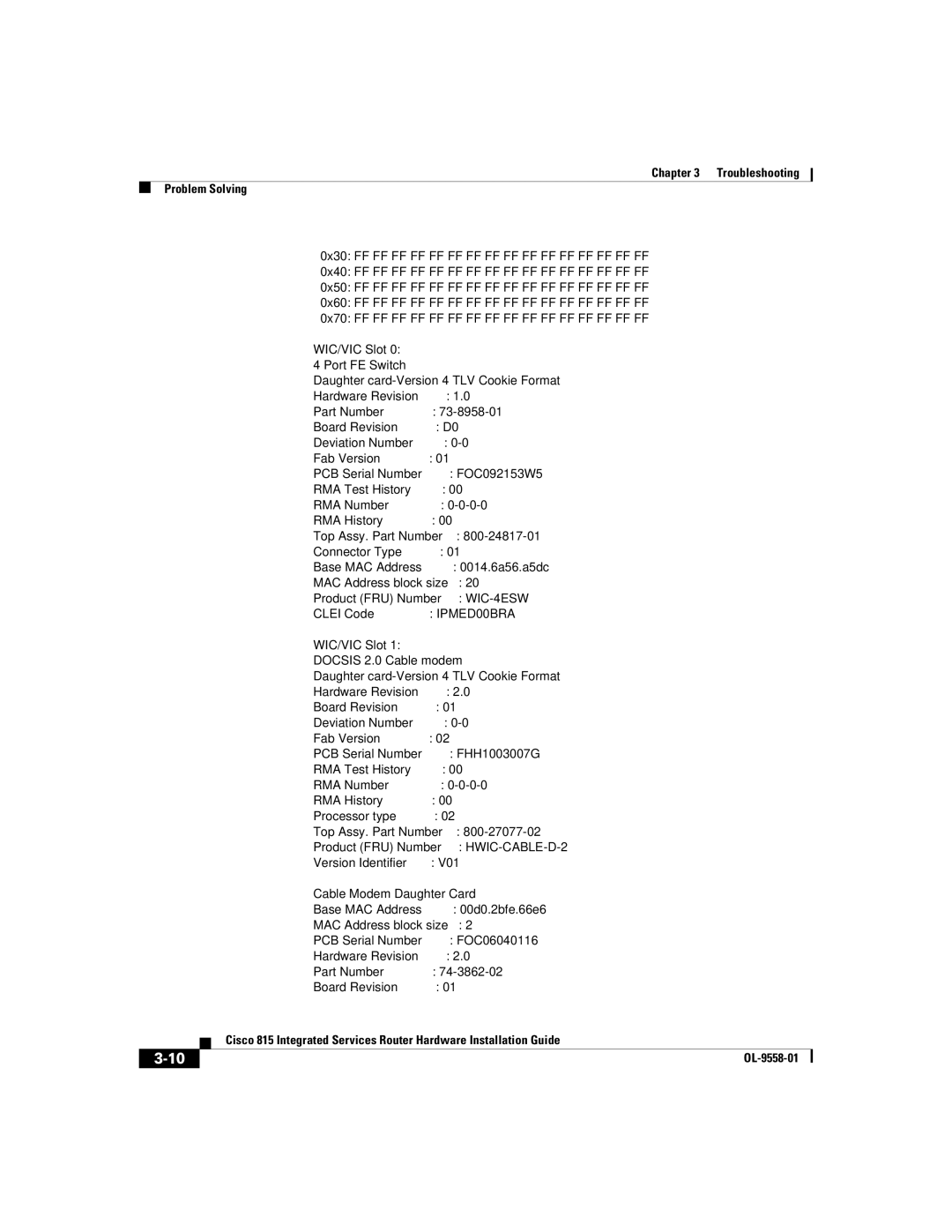 Cisco Systems 815 manual WIC-4ESW 