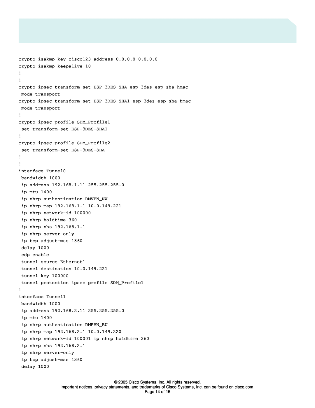 Cisco Systems 3745, 831, 3725, 1751 manual crypto ipsec profile SDMProfile1 set transform-set ESP-3DES-SHA1 