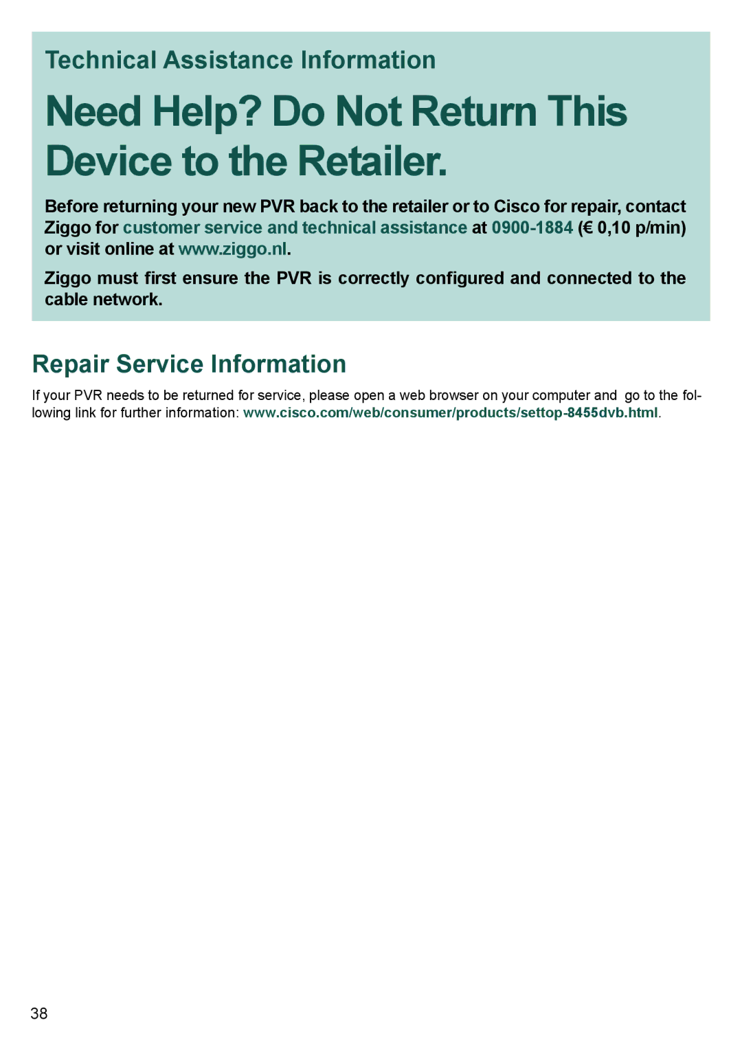 Cisco Systems 8455dvb manual Technical Assistance Information, Repair Service Information 