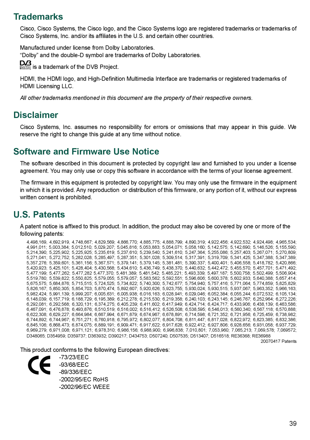 Cisco Systems 8455dvb manual Trademarks 