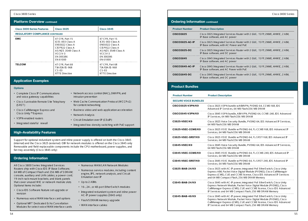 Cisco Systems 870, 850 manual Application Examples, Secure Voice Bundles 