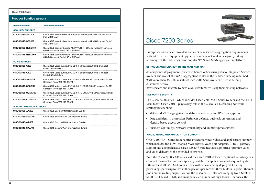 Cisco Systems 850, 870 manual Cisco 7200 Series 