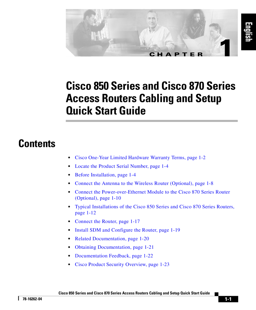 Cisco Systems 870 Series, 850 Series quick start Contents 